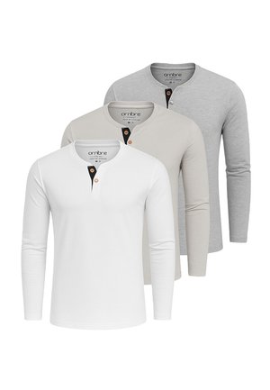 SET OF 3 - Långärmad tröja - light grey white light grey melange