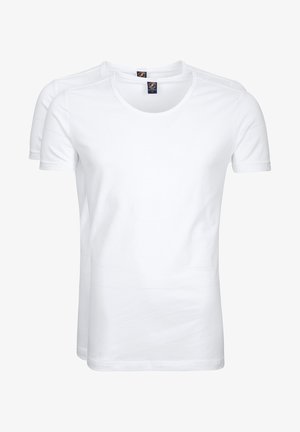 Suitable TIEF O-AUSSCHNITT OTARU STRETCH 2ER-PACK - T-shirt basic - white