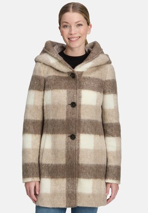 MIT KAPUZE - Cappotto corto - weiß/taupe