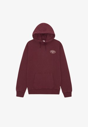 Les Deux, WORLDWIDE HOODIE - Суитшърт с качулка - chocolate truffle red