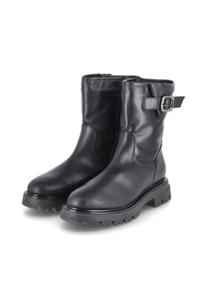 Cowboy/biker ankle boot - schwarz
