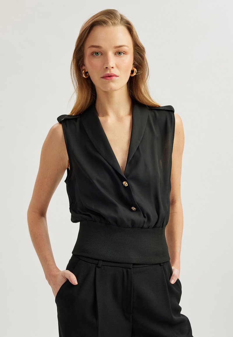 Koton SLEEVELESS CREPE - Camicetta - black