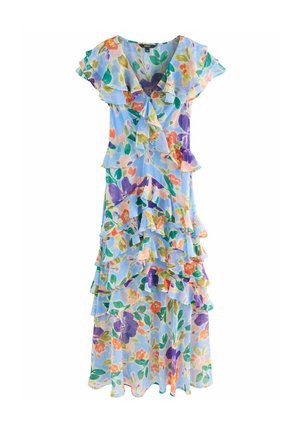 Next SHORT SLEEVE RUFFLE - Maksimekko - blue floral