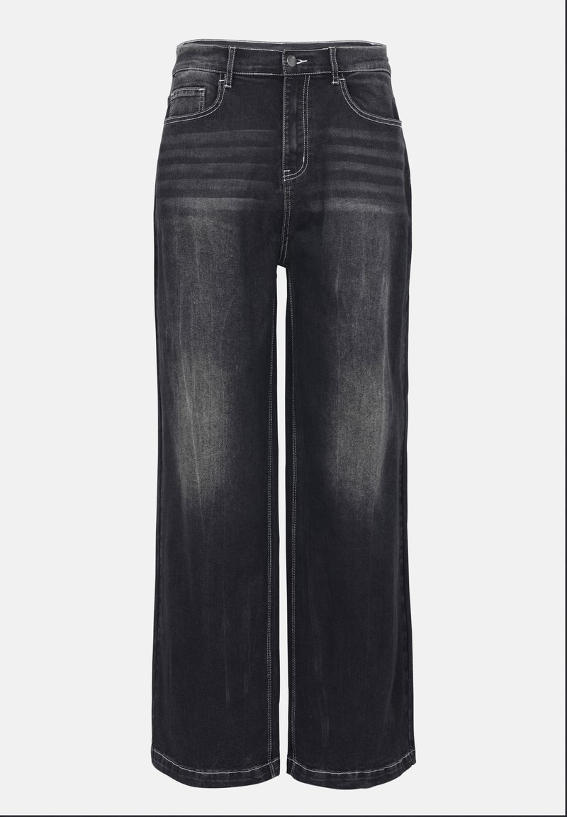 YOURTURN Wijde jeans zwart denim/blackdenim YOURTURN Wijde jeans zwart denim/blackdenim