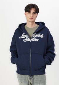 LOW LIGHTS STUDIOS® SHUTTER HOODIE UNISEX - Tröja med dragkedja - navy