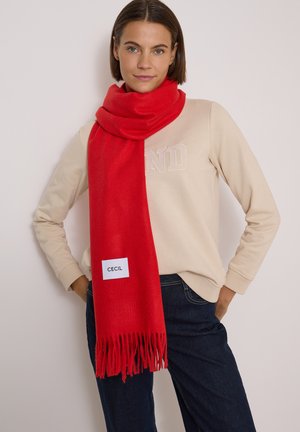 Cecil, KUSCHELIGER SCHAL MIT FRANSEN - Écharpe - flame red