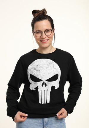 MARVEL PUNISHER DISTRESSED SKULL - Sudadera - black