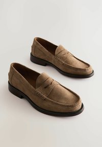 REGULAR FIT - SUEDE LOAFERS - Įmautiniai batai - stone