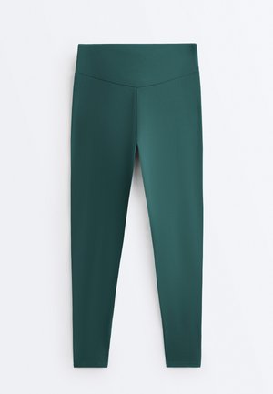 COMFORTLUX HIGH-RISE ANKLE-LENGTH - Leggings - mottled dark green