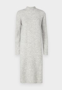 JDYLUMI LIFE HIGH NECK DRESS - Svetríkové šaty - light grey