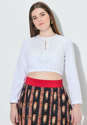 PANEL LONG SLEEVE - Bluse - snow white