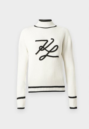 KARL LAGERFELD SOUTACHE AUTOGRAPH - Strickpullover - white
