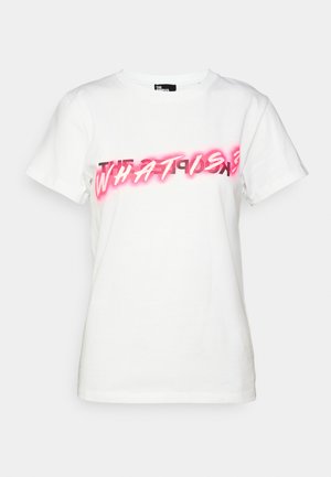 T-shirt med print - white