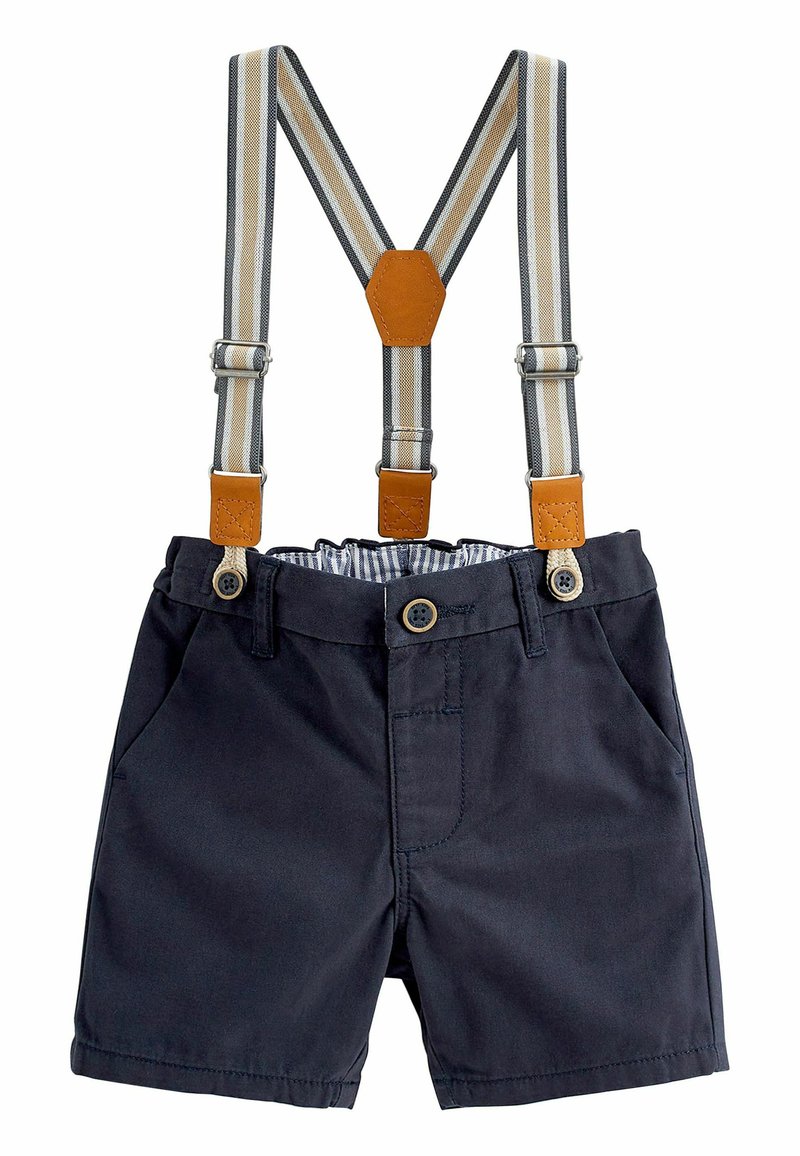 Next CHINO SHORTS WITH BRACES Shorts navy/blue Zalando