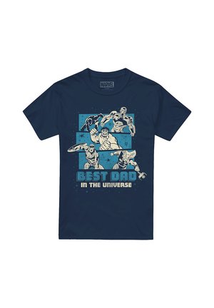Marvel, MARVEL BEST DAD IN THE UNIVERSE - Print T-shirt - dark blue