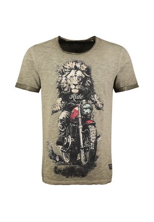 MT LION RIDER ROUND - T-shirt print - mil green