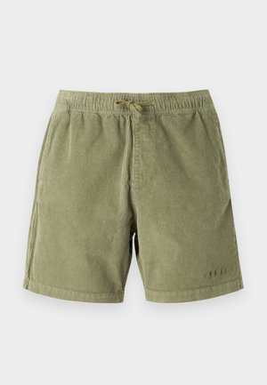 Ljusgröna kordshorts med elastisk midja och dragsko. Har sidofickor och subtila sömnadsdetaljer.