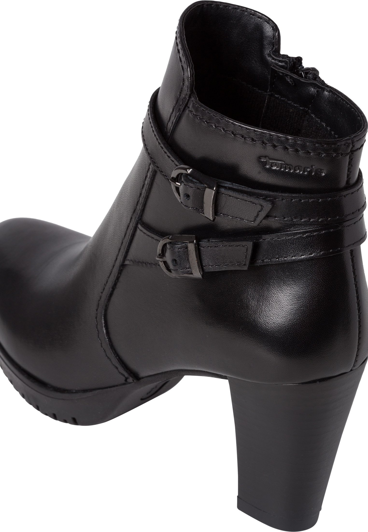 Tamaris Enkellaarsjes met hoge hak - black/zwart - Zalando.nl