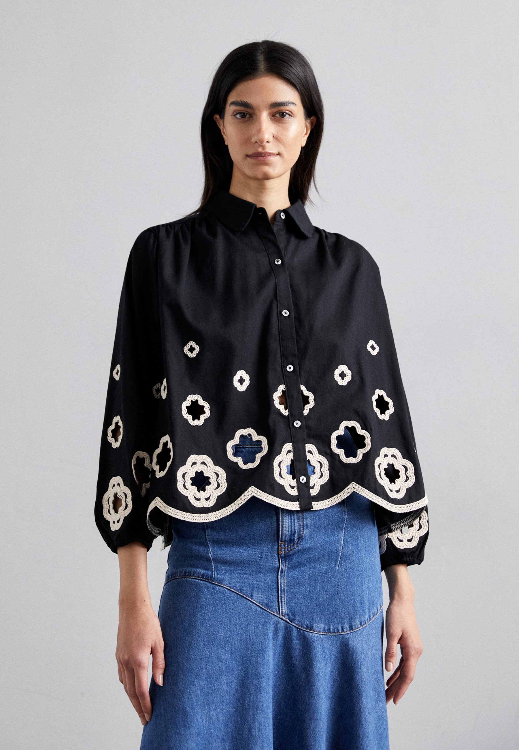 Blouse Sans Manches MAJE Femme Taille 36 Noir - Style Décontracté élégant, Occasion Parfait état