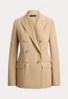 DOUBLE-BREASTED COTTON TWILL BLAZER - Blazer - birch tan