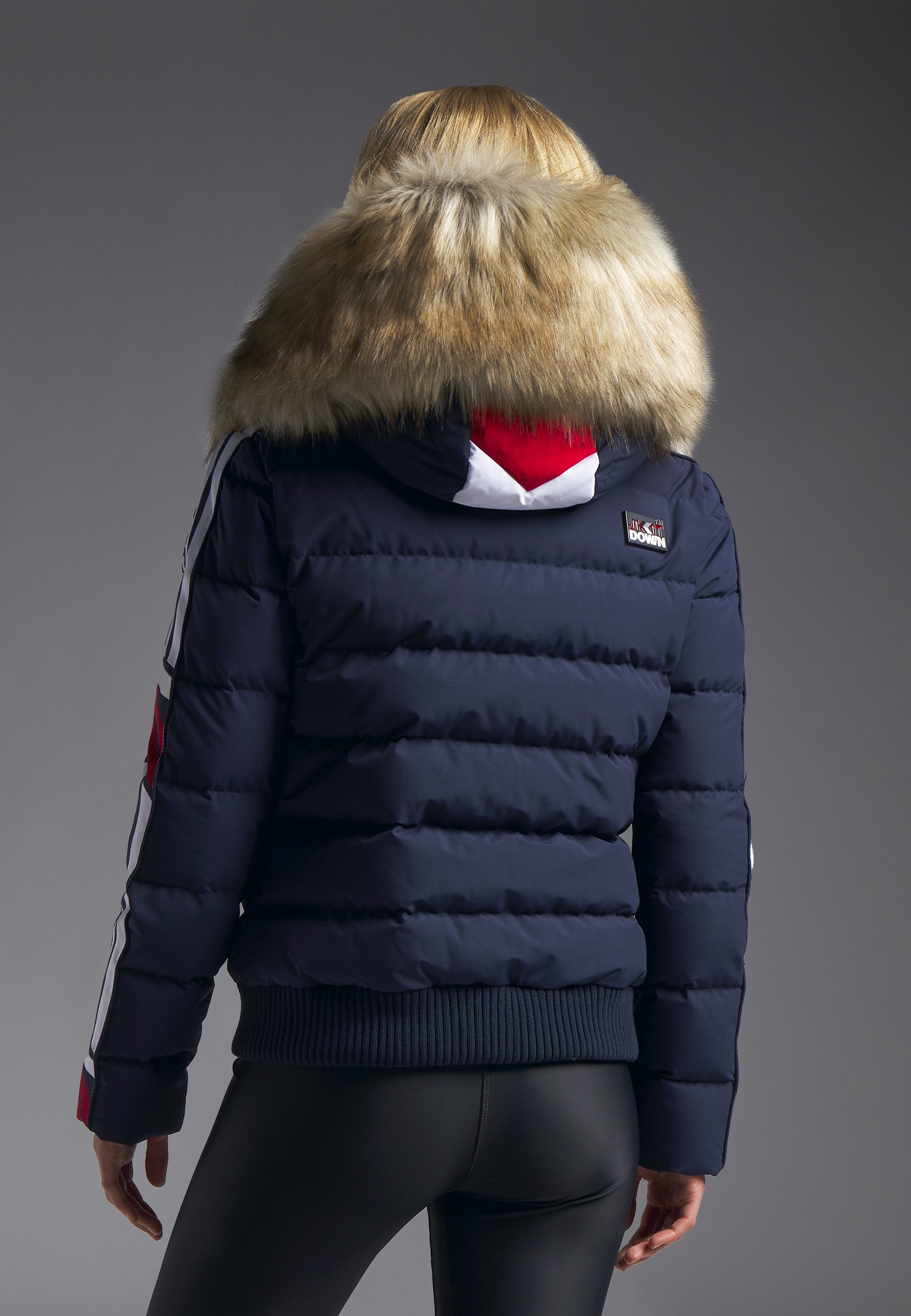 chevron down jacket