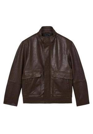 Reiss, Leather jacket - burgundy