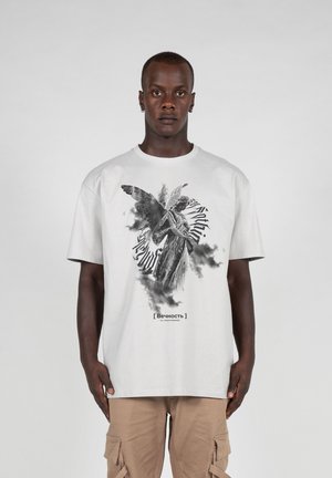 Print T-shirt - lightasphalt