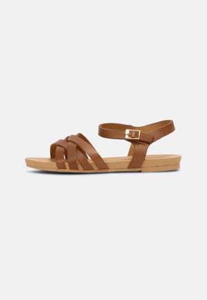 LEATHER - Sandales - cognac