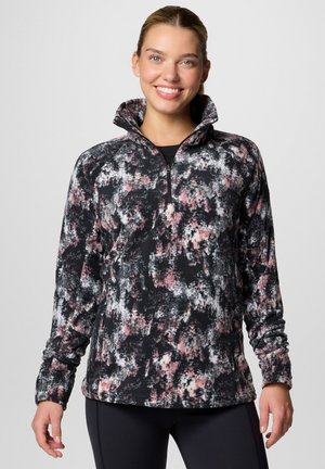 GLACIAL PRINT 1/2 ZIP - Felpa in pile - black