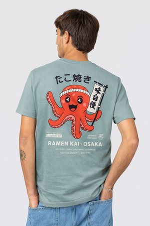 Kaotiko OSAKA UNISEX - Print T-shirt - steel
