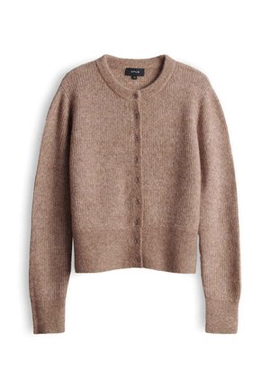 OPUS, SLIM FIT CREW NECK - Cardigan - light mocca