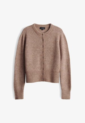 OPUS, SLIM FIT CREW NECK - Cardigan - light mocca