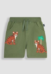 JoJo Maman Bébé APPLIQUE IN POCKET - REGULAR FIT - Teplákové kalhoty - khaki green tiger