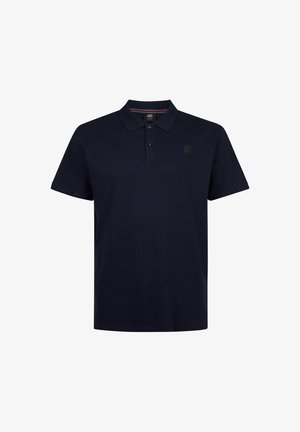 Marineblauw poloshirt van katoen. Heeft een klassieke kraag, een knoopsluiting met drie knopen en een klein logo op het linker borstgebied.