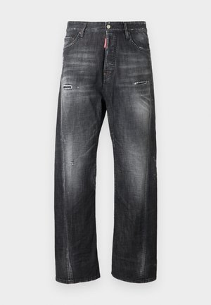 LOOSE TWISTED - Laisvo kirpimo džinsai - black