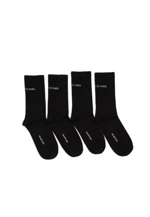 4 PACK UNISEX - Zoknik - black