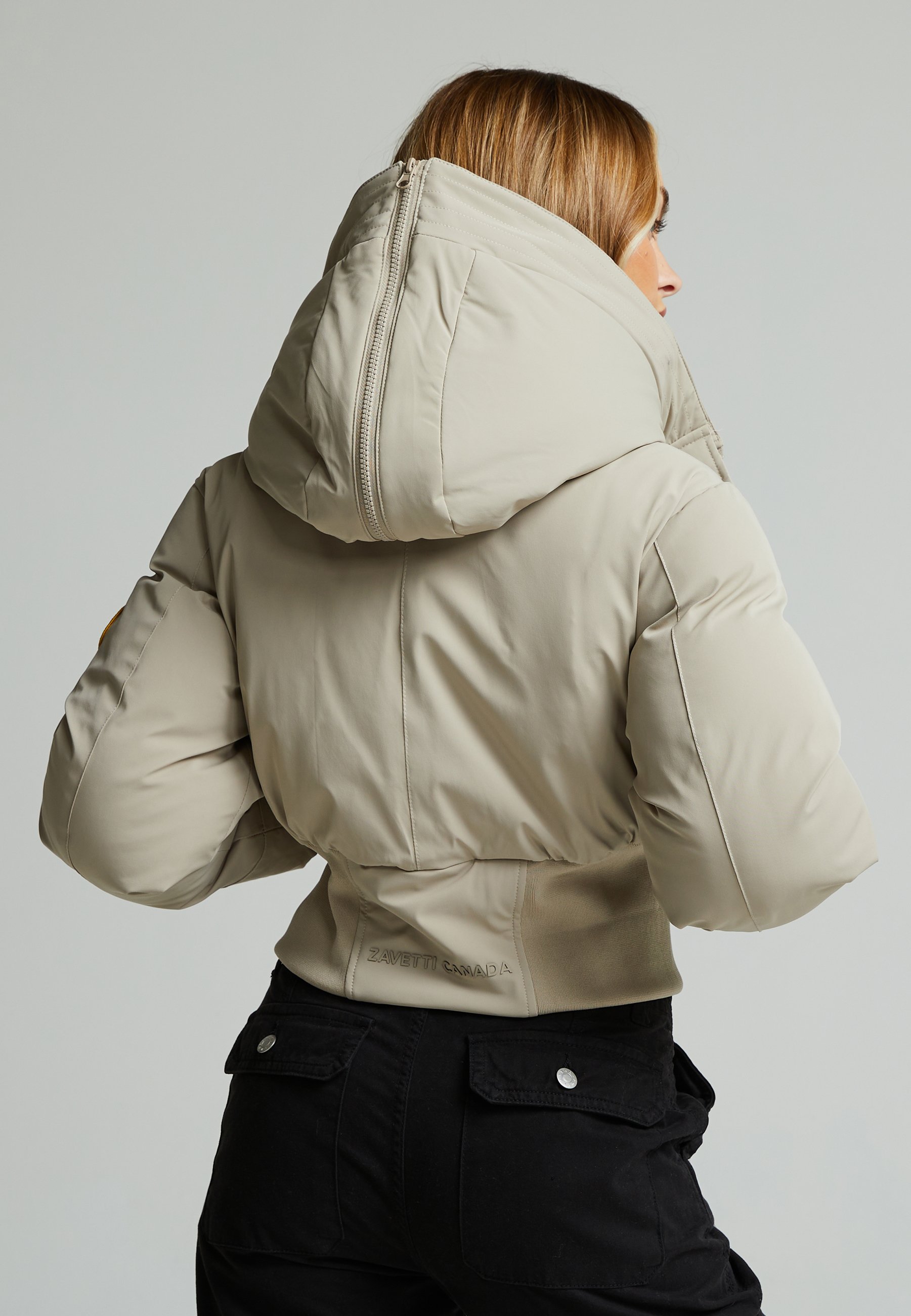 Zavetti Canada W OSSANI SPLIT CROP PUFFER - Winter jacket - pure