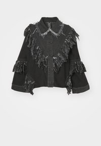 COWBOY JACKET WITH FRINGES NEW STYLE - Jakna iz džinsa - black