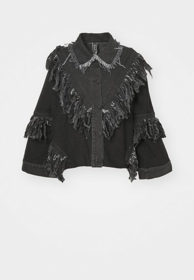 Ksenia Schnaider COWBOY JACKET WITH FRINGES NEW STYLE - Jakna iz džinsa - black