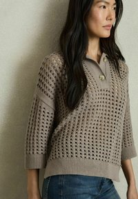 Reiss REIKA COLLARED - Poloshirt - stone