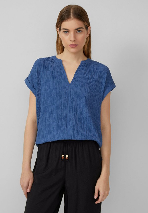 STRUKTURIERTE - Bluse - royalblau