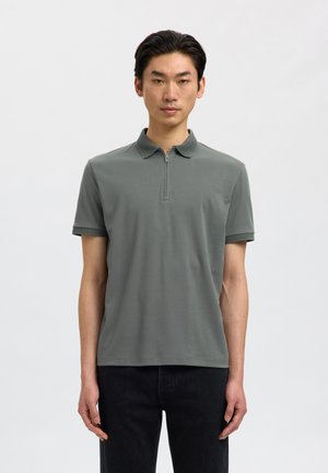 Selected, SLHFAVE ZIP - Poloshirt - agave green