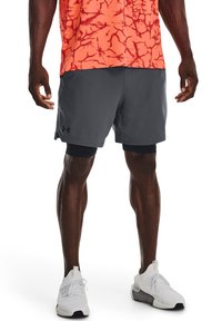Under Armour VANISH WOVEN - 2-in-1 Shorts - pitch gray / black / black