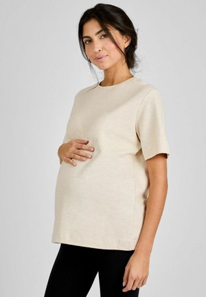 BOYFRIEND - REGULAR FIT - Základné tričko - oatmeal