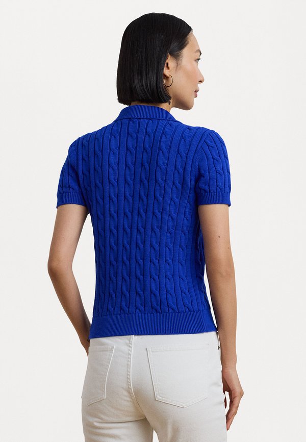 ANCHOR LOGO CABLE KNIT POLO SWEATER - Polo shirt - new sapphire2