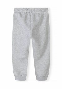 Grå sweatpants med en mjuk textur, elastisk midja och ribbade mudd. Designen har en rak benform utan fickor.
