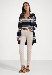 Lauren Ralph Lauren STRIPED COTTON BLEND SWEATER TANK TOP - Top - refined navy/white