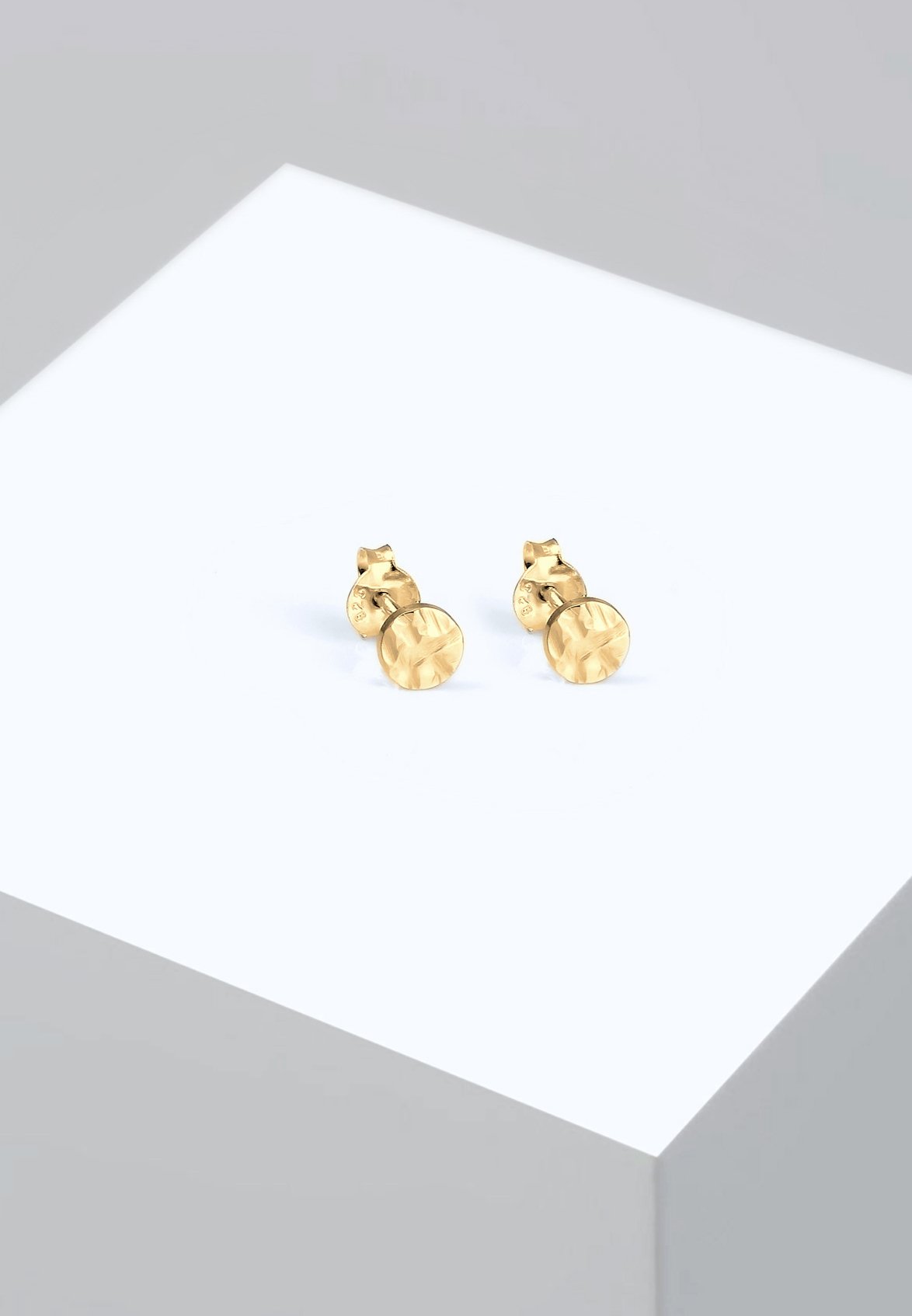 Elli Creoli Nero Basico Minimal con smalto in argento sterling 925