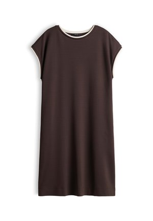 OPUS, RELAXED PIPING LOOK - T-Shirt-Kleid - affogato
