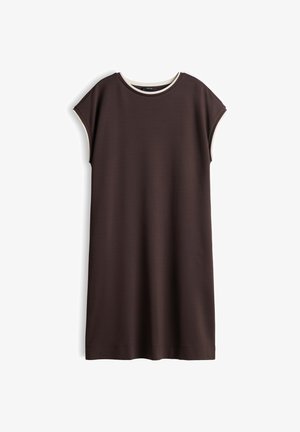 OPUS, RELAXED PIPING LOOK - Abito a t-shirt - affogato